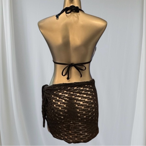 💟🇨🇦Vintage Chic Black Crochet Swim Coverup - Picture 13 of 13